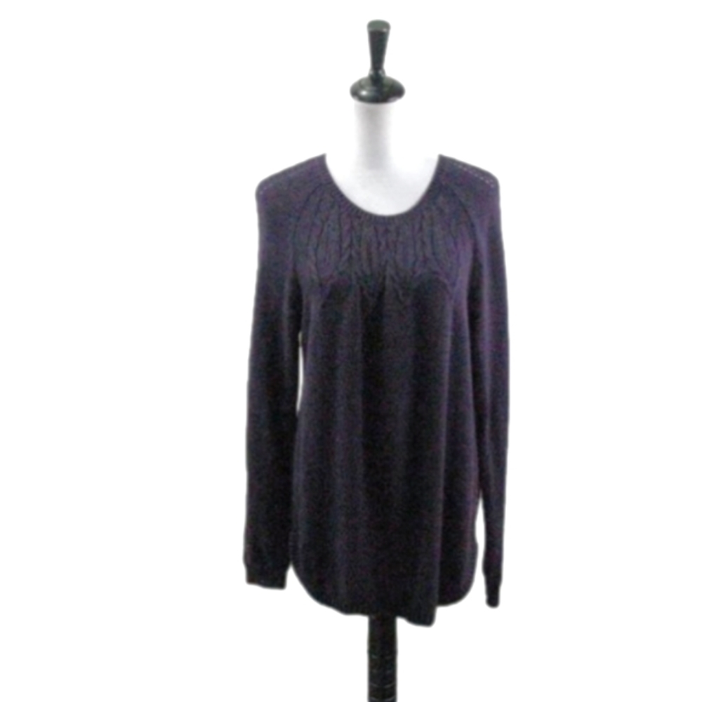 Sonoma Purple Crew Neck Long Sleeve Sweater Size Large